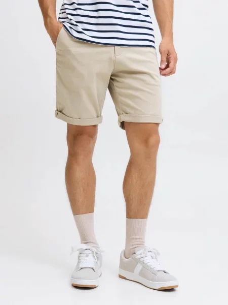 Повсякденні шорти JACK & JONES BOWIE SHORTS бавовна/еластан бежевий
