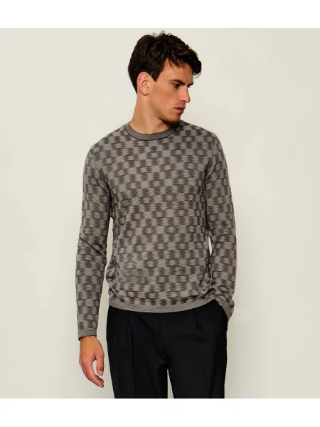 Emporio Armani De lână pulover PULLOVER gri