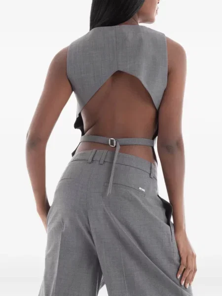 Vestă din puf Boss gri