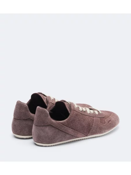 Sneakerși Rick Owens din piele de căprioară violet