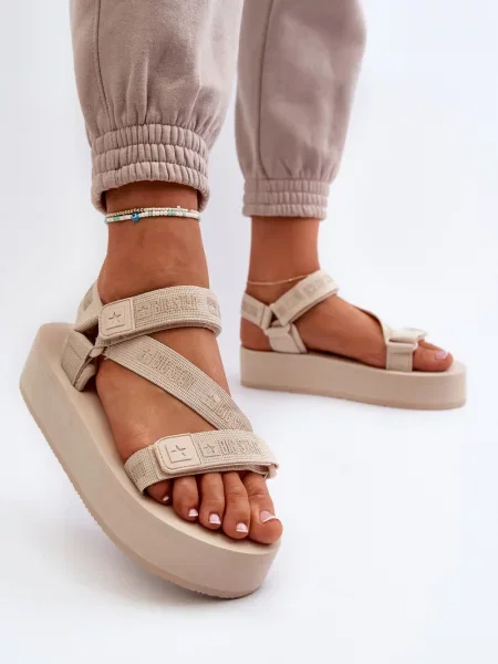 Sandály Big Star Shoes na platformě hnědé