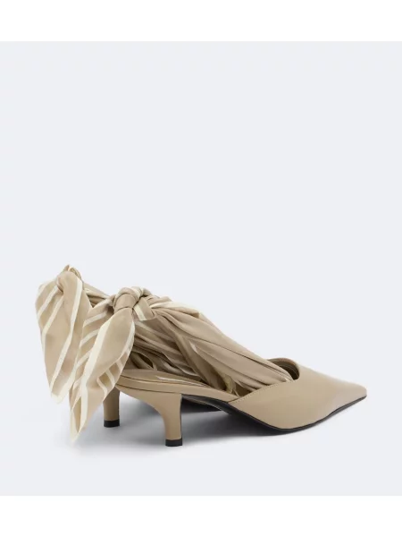 Fular Toteme din piele slingback bej