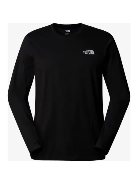 Koszulka The North Face Simple Dome z długim rękawem czarny czysty logo S biały