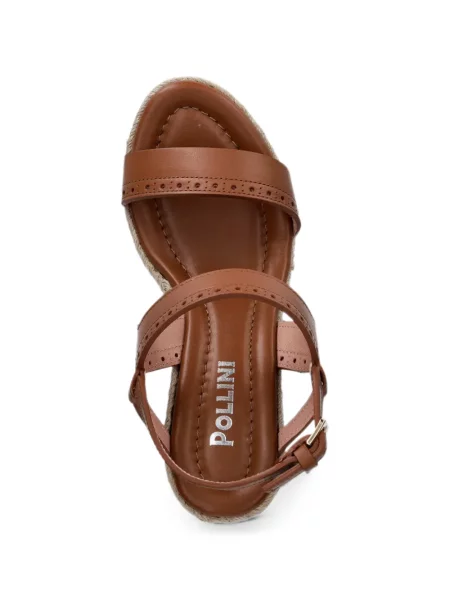 Pantofi Pollini cu pană maro
