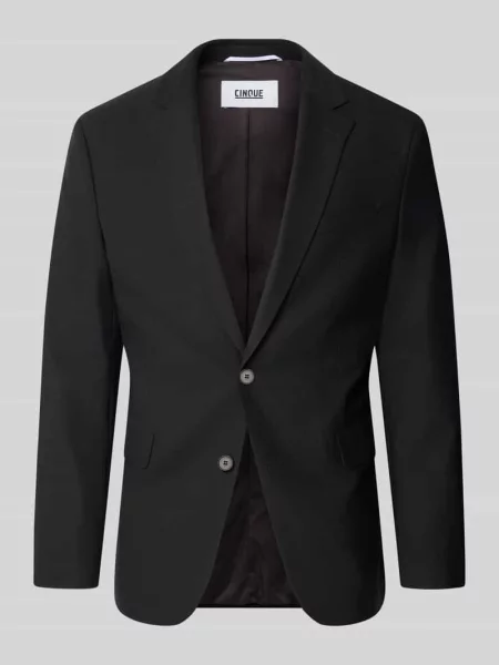 Marynarka w kroju slim fit z dodatkiem żywej wełny Model Totti' Cinque czarna