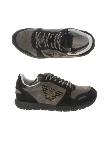 Sneakersy Emporio Armani skórzane szare
