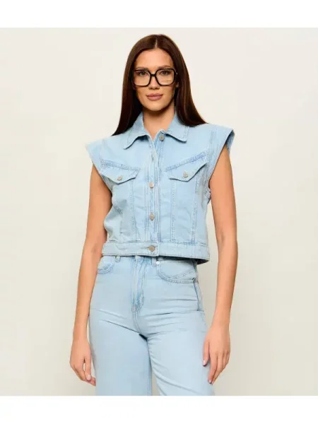BOSS Mellény C Vest Világoskék Boxy Fit kék