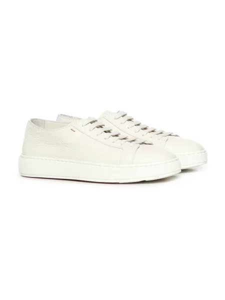 Sneakersy Santoni skórzane białe