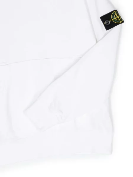 Bluza z kapturem dziecięca Stone Island biała