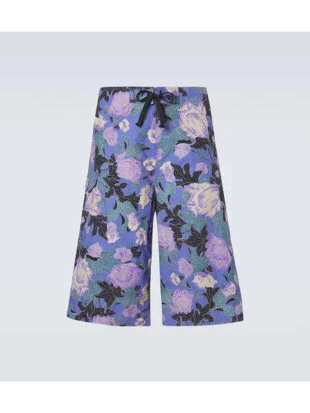 Květinový spodní díl plavek Erl fialový