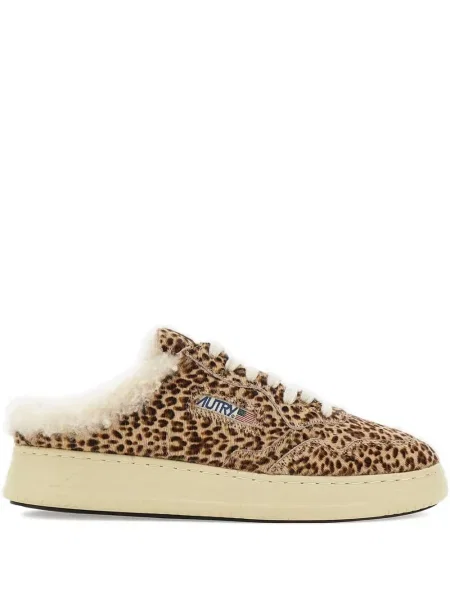 Sneakerși Autry cu imagine cu imprimeu animal print maro