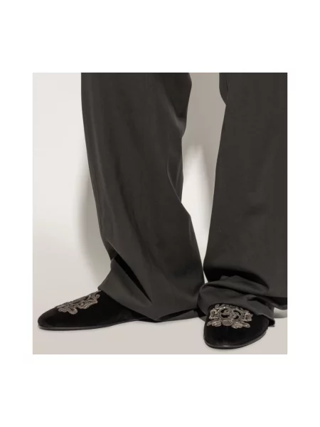 Klapki Dolce And Gabbana z logo czarne