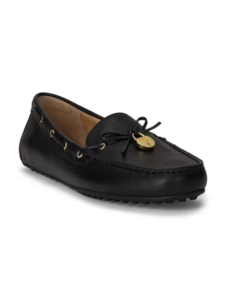 Kožené mokasíny Lauren Ralph Lauren Wylie čierna