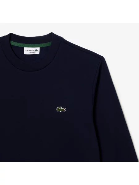 Lacoste Bluza Z Organicznej Bawełny Szczotkowanej granatowa