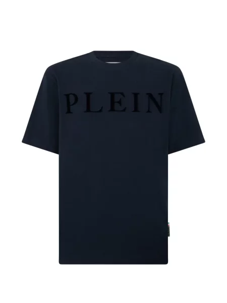 Tricou Philipp Plein cu aplicații albastru
