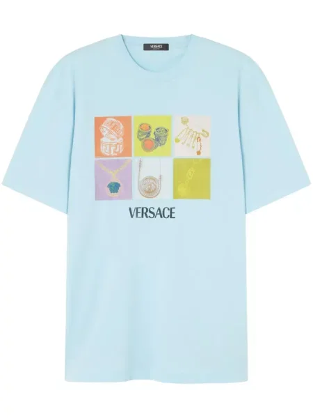 Tricou Versace cu imagine albastru