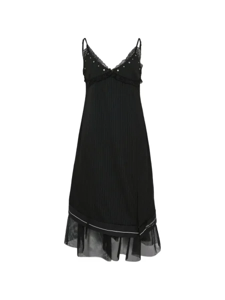 Sukienka midi Andersson Bell koronkowa do kolan garniturowa czarna