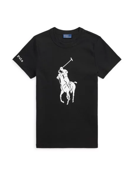 Polo Ralph Lauren Tricou / alb murdar negru