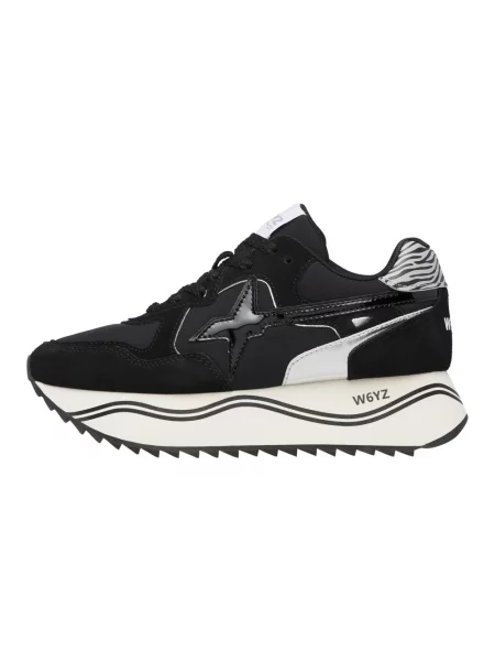 Sneakersy W6yz skórzane czarne