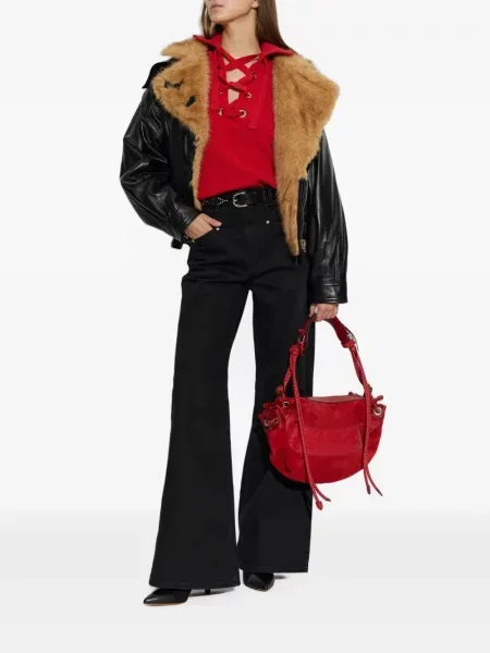 Pulover Isabel Marant de lână roșu