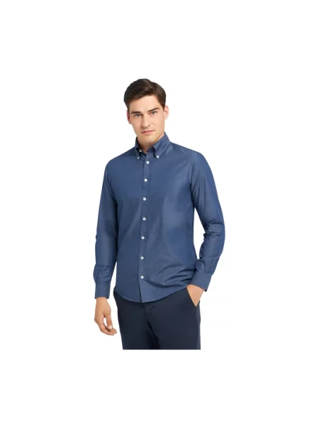 Koszula dżinsowa Brooks Brothers z twillu niebieska