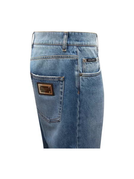 Jeansy straight leg Dolce And Gabbana niebieskie