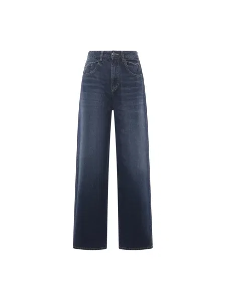 Szerokie jeansy Icon Denim niebieskie