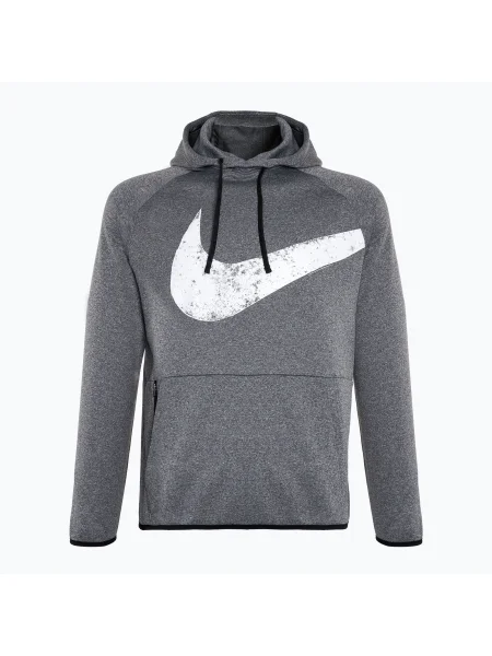 Мъжки суитшърт Nike Therma-FIT Fitness черен/кожа/черен/бял бяло
