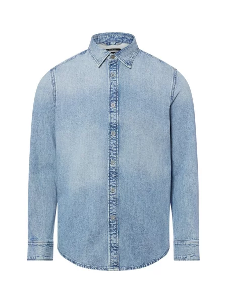 Koszula jeansowa z kołnierzykiem typu kent G-star Raw niebieska