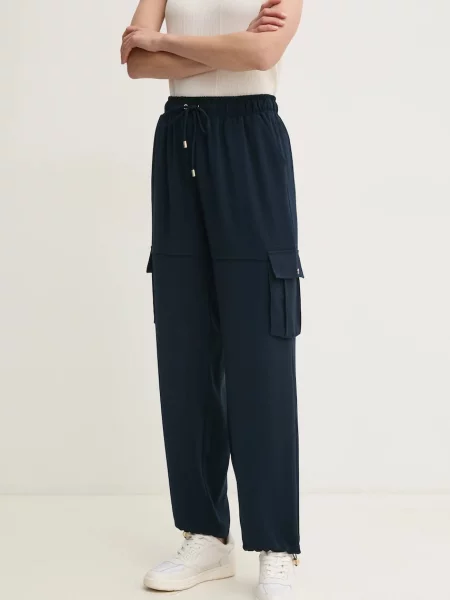 Liu Jo spodnie granatowy proste high waist