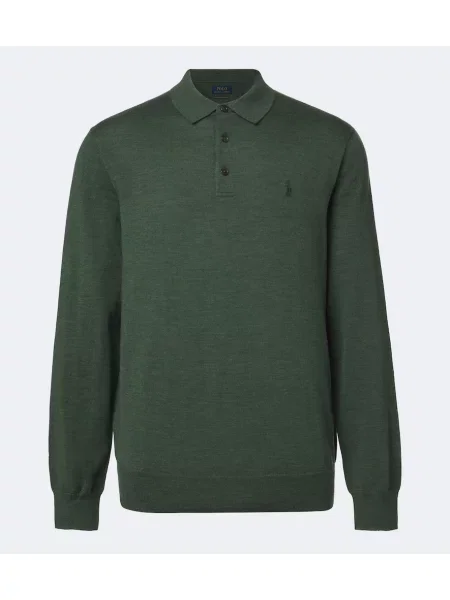 Tricou polo Polo Ralph Lauren de lână verde