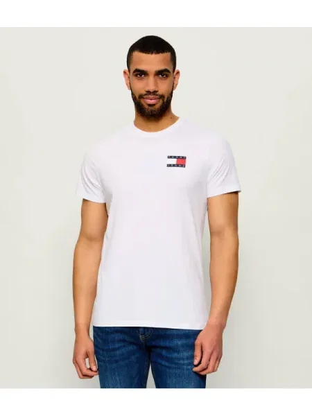 Rövid ujjú rövid pólóing Tommy Hilfiger fehér