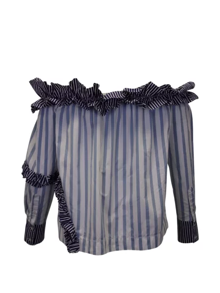 Top Msgm cu volane alb