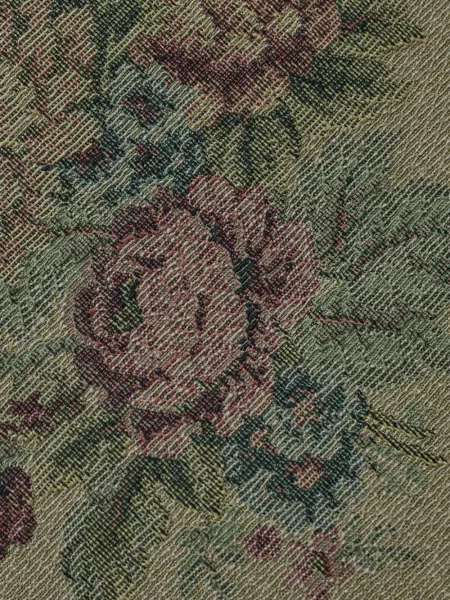 Fusta mini Ba&sh cu model floral din jacard verde