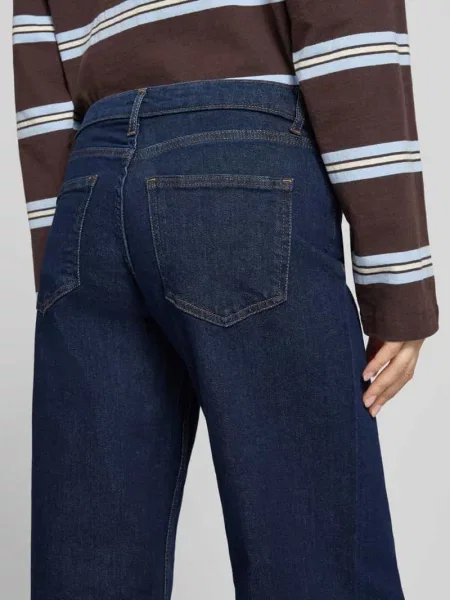 Jeansy z szerokimi nogawkami z mieszanki bawełny model „JUDY” Only niebieskie