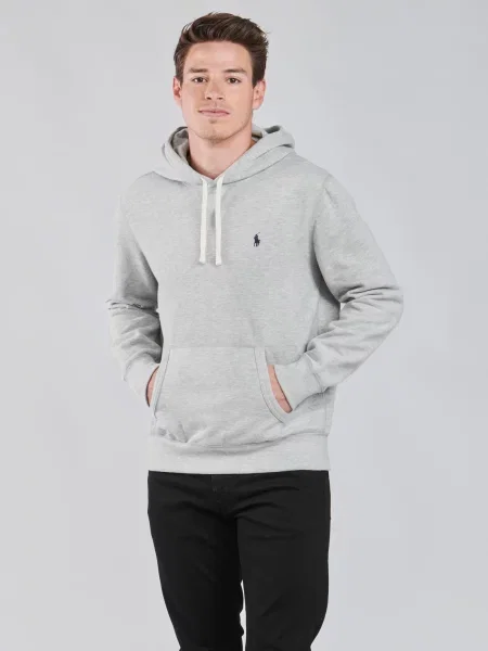 Mikina s kapucí Polo Ralph Lauren šedá