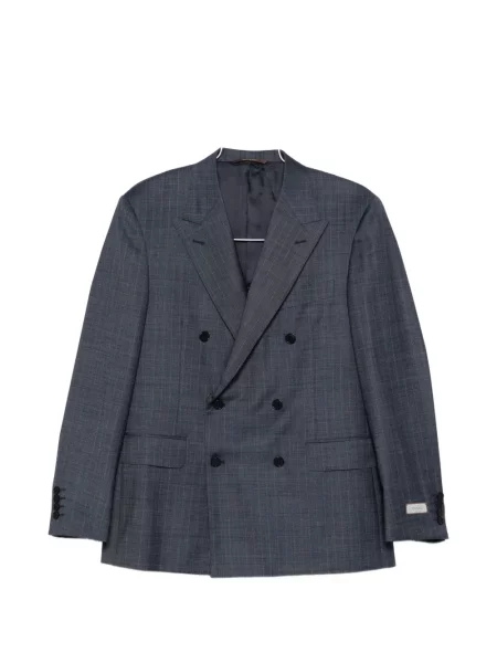 Dungat subțire costum Canali cu două rânduri de nasturi de costum albastru