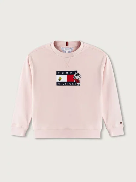 Tommy Hilfiger hanorac pentru copii din x Peanuts roz