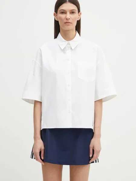 Kenzo cămașă din femei cu guler clasic relaxed alb