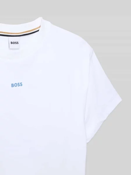 T-shirt o kroju regular fit z czystej bawełny Boss biała