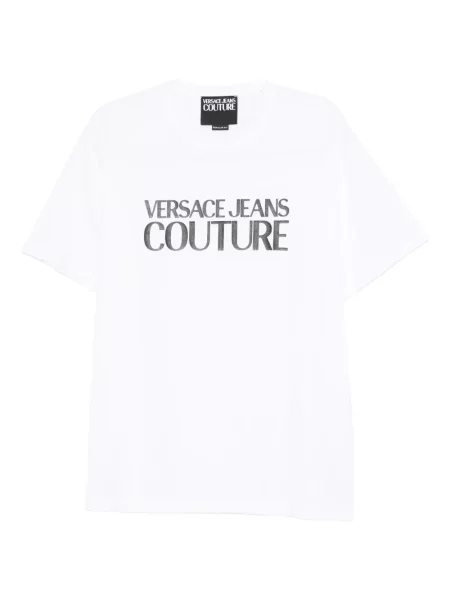 Tricou Versace Jeans Couture cu imagine alb