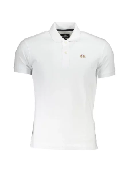 Tricou polo La Martina cu broderie alb