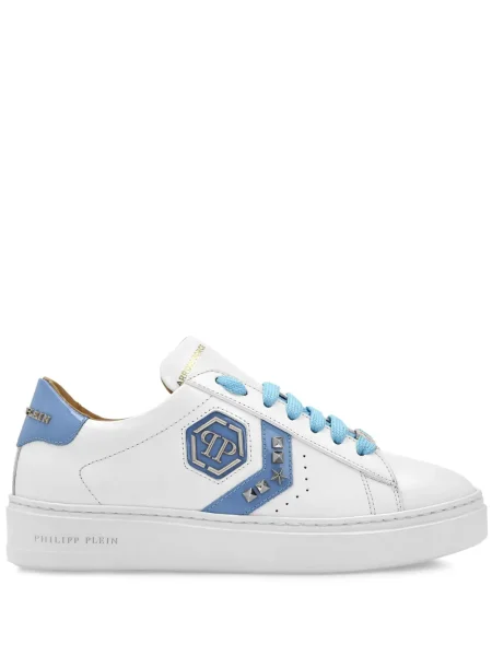 Sneakerși Philipp Plein din piele alb