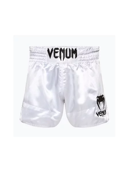 Тренувальні шорти для муай-тай Venum Classic чорні/білі білі