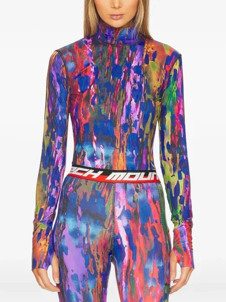 Top Aztech Mountain z nadrukiem w abstrakcyjne wzory różowy