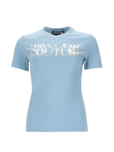 Tricou grafic Versace Jeans Couture cu imagine albastru