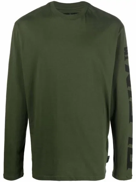Tricou Philipp Plein cu imagine lung verde