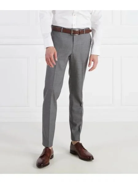 Oscar Jacobson de lână pantaloni denz gri