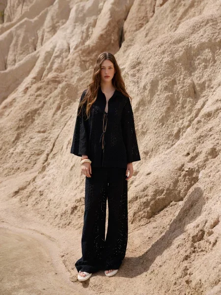 Штани палаццо Estro чорний