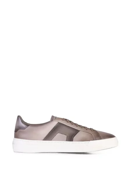 Sneakerși Santoni din piele cu gradient maro